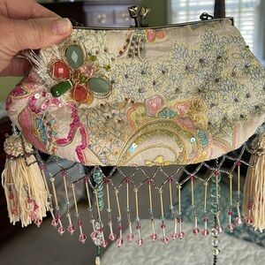 Vintage Mary Frances Designer Hand Stitched Purse. One of a kind. Never used.